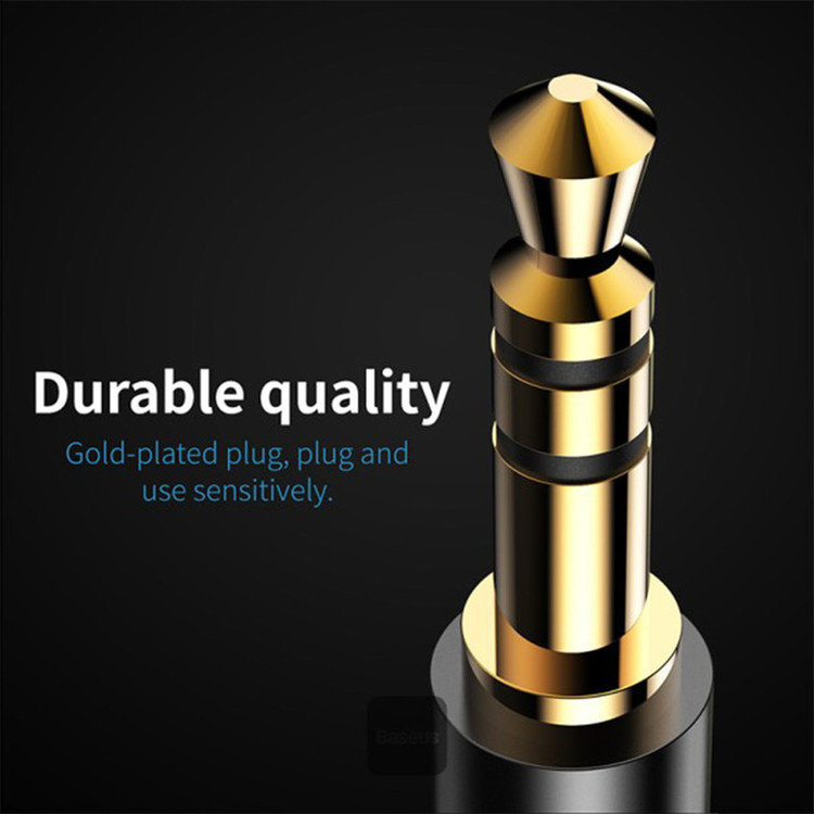 کابل تبدیل USB-C به AUX باسئوس مدل CAM01-M01-BA طول 1.2 متر