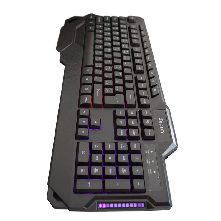 کیبورد و ماوس گیمینگ وریتی مدل V-KB6121GCW، سوییچ ممبران، Full-Size، نورپردازی LED RGB