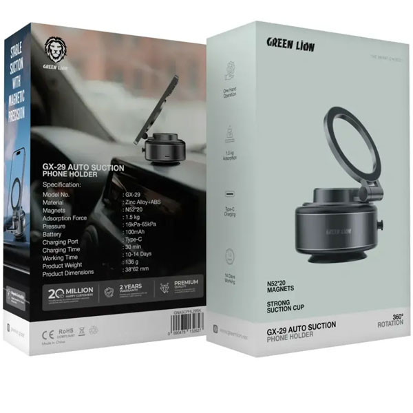 پایه نگهدارنده گوشی موبایل و تبلت گرین لاین مدل GX-29 Auto Suction