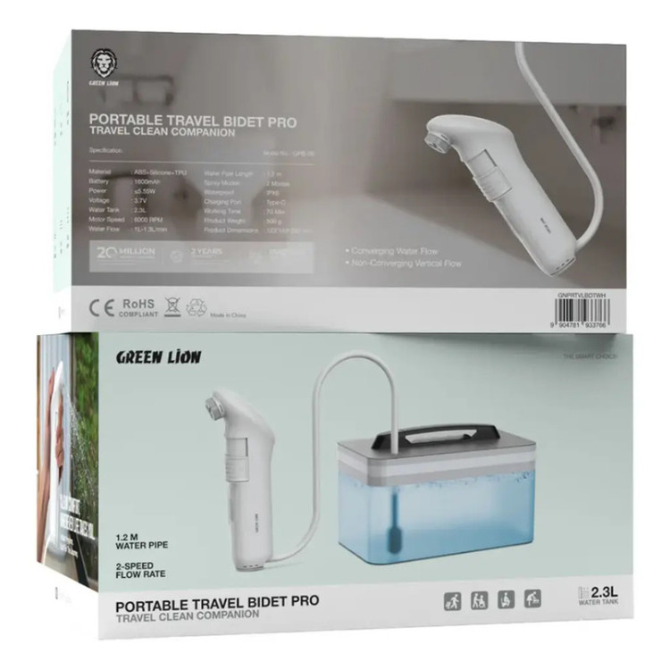 خودشور شلنگی سفری گرین لاین مدل Portable Travel Bidet Pro