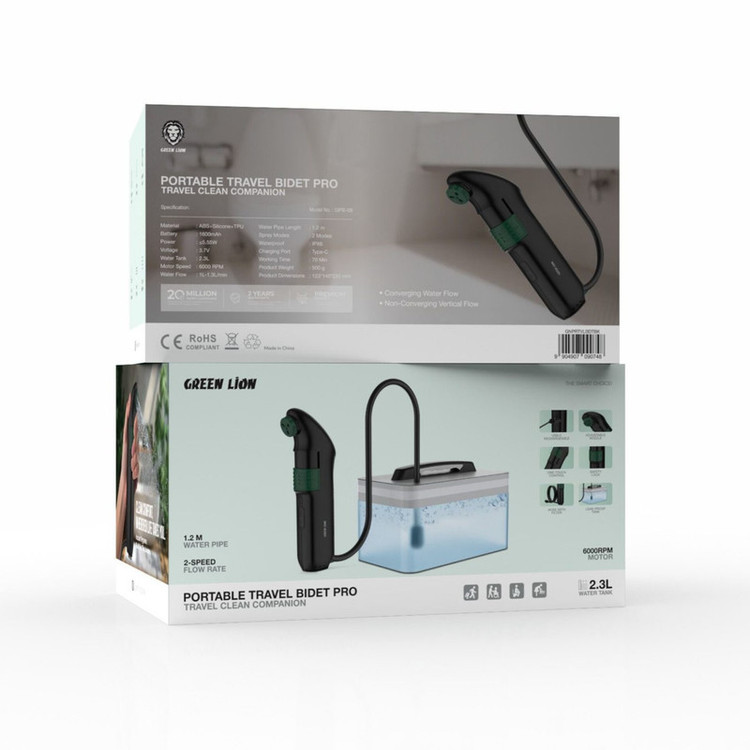 خودشور شلنگی سفری گرین لاین مدل Portable Travel Bidet Pro