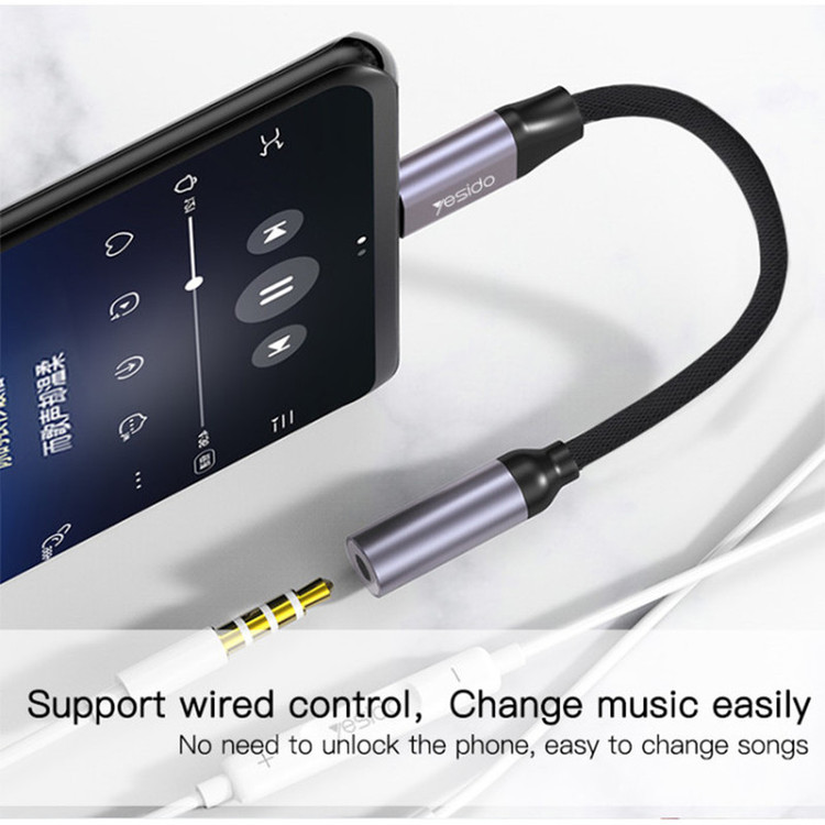 مبدل USB-C به جک 3.5 میلی متری یسیدو مدل YAU-19